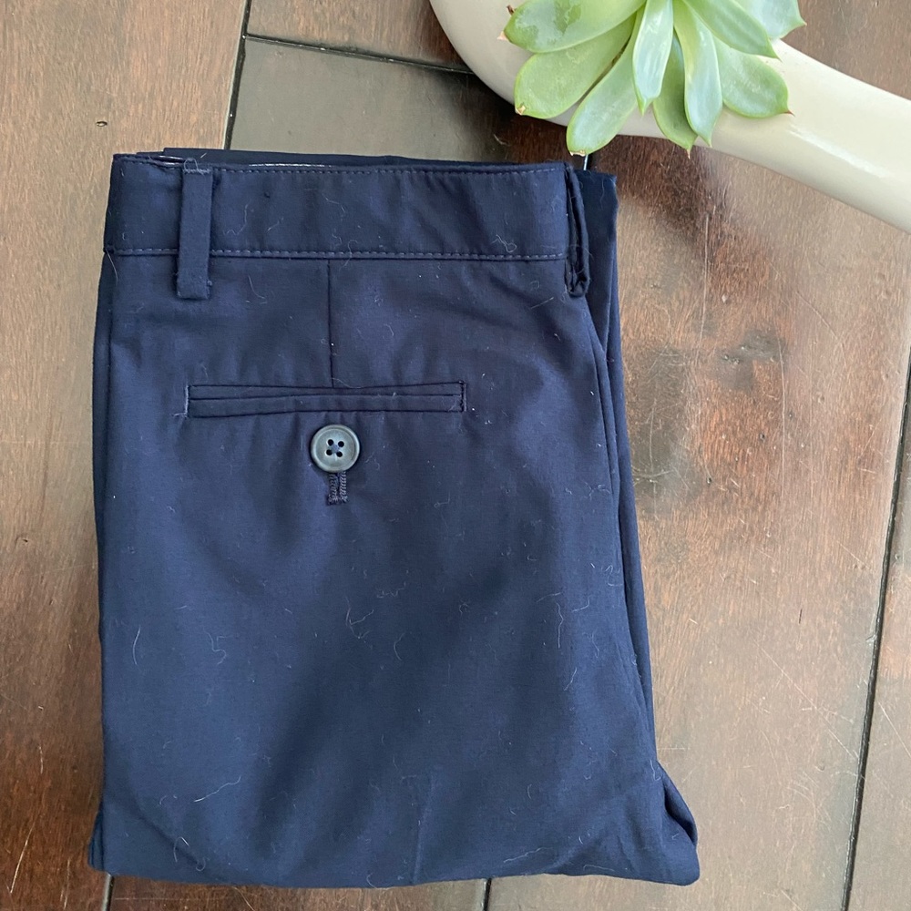 NORDSTROM BRAND NAVY BLUE DRESS PANTS ADJUSTABLE WAIST YOUTH SIZE 6 COTTON BLEND - Picture 3 of 4